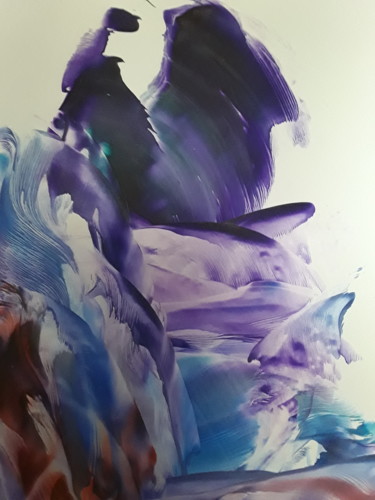 Цифровое искусство под названием "Ocean swim" - Heather Prosser, Подлинное произведение искусства, Энкаустический