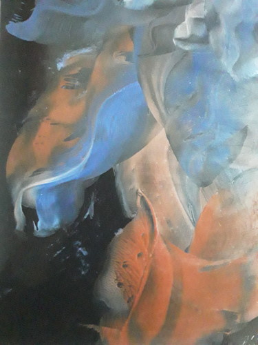 Arts numériques intitulée "Horse head  in the…" par Heather Prosser, Œuvre d'art originale, Encaustique