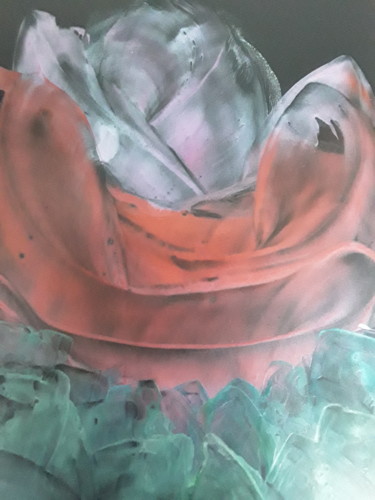 Digitale Kunst getiteld "Rose xl" door Heather Prosser, Origineel Kunstwerk, Encaustiek