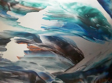 Digital Arts titled "Quick swim" by Heather Prosser, Original Artwork, Encaustic