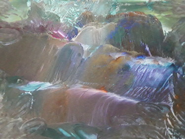 Digitale Kunst getiteld "Colourful falls" door Heather Prosser, Origineel Kunstwerk, Encaustiek
