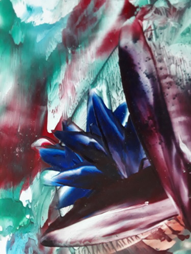 Digitale Kunst mit dem Titel "Blue red" von Heather Prosser, Original-Kunstwerk, Digitale Malerei