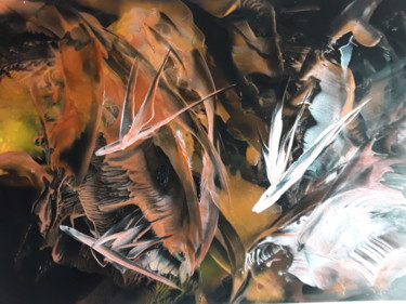 Digitale Kunst getiteld "Lazard's cry" door Heather Prosser, Origineel Kunstwerk, Encaustiek