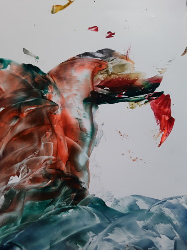 Цифровое искусство под названием "Como Dragon" - Heather Prosser, Подлинное произведение искусства, Энкаустический