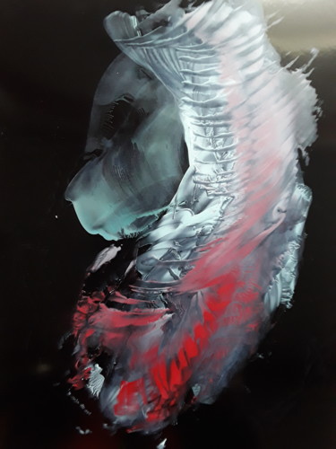 Lion's soul Malerei mit dem Titel "Lion's soul" von Heather Prosser, Original-Kunstwerk, Encaustic