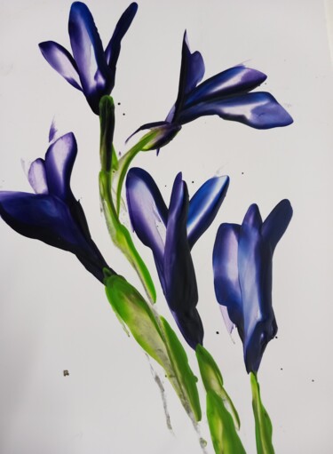 Digitale Kunst getiteld "Iris" door Heather Prosser, Origineel Kunstwerk, Was