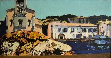 Malerei mit dem Titel "Port - Vendres" von Skylart, Original-Kunstwerk, Acryl