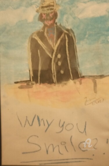 Painting titled "Why you Smile" by Skylor Timeless, Original Artwork, Chalk