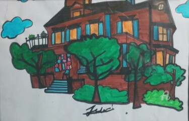 Drawing titled "The House of Oldtime" by Skylor Timeless, Original Artwork, Marker