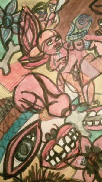 Σχέδιο με τίτλο "Animalistic-undergr…" από Skylor Timeless, Αυθεντικά έργα τέχνης, Μαρκαδόρος