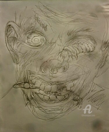 Rysunek zatytułowany „The Zombie” autorstwa Skylor Timeless, Oryginalna praca, Ołówek