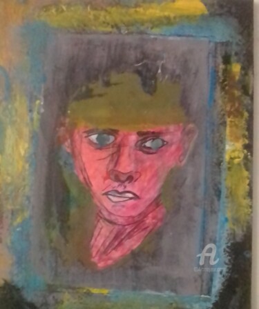 Malerei mit dem Titel "Look on Face" von Skylor Timeless, Original-Kunstwerk, Acryl