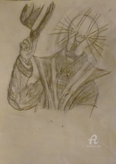 Desenho intitulada "Mr Light-On" por Skylor Timeless, Obras de arte originais, Lápis