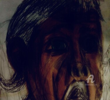 Ζωγραφική με τίτλο "The Fright" από Skylor Timeless, Αυθεντικά έργα τέχνης, Μαρκαδόρος
