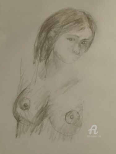 Painting titled "Natural Woman" by Skylor Timeless, Original Artwork, Pencil