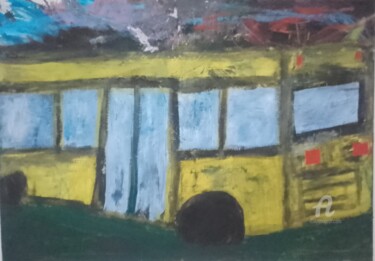 Painting titled "The Bus" by Skylor Timeless, Original Artwork, Acrylic