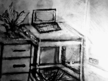 Dessin intitulée "The Workplace" par Skylor Timeless, Œuvre d'art originale, Crayon
