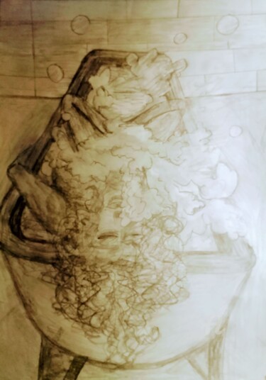 Отпечатки и Гравюры под названием "Depth panning" - Skylor Timeless, Подлинное произведение искусства, Карандаш