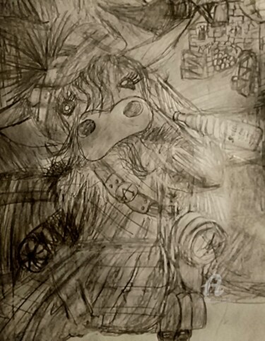 Drawing titled "Was einst mal war:2…" by Skylor Timeless, Original Artwork, Pencil