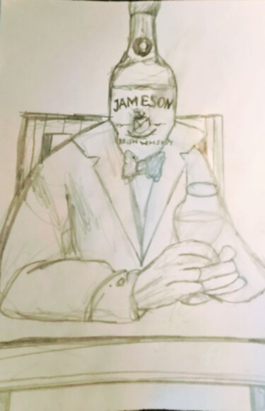 Drawing titled "MR. Jameson" by Skylor Timeless, Original Artwork, Pencil