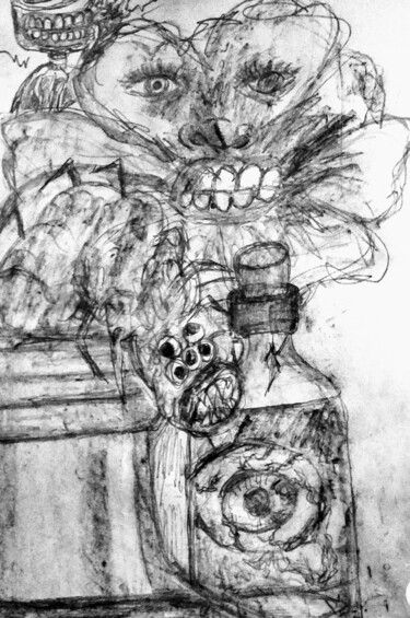 Drawing titled "Zerfall" by Skylor Timeless, Original Artwork, Pencil