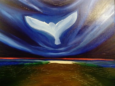 Peinture intitulée "Sky" par Anton White, Œuvre d'art originale, Huile
