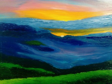 Painting titled "Sunrise 5/11" by Anton White, Original Artwork, Oil