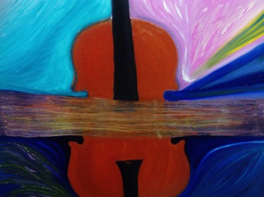 Peinture intitulée "Violin" par Anton White, Œuvre d'art originale, Huile