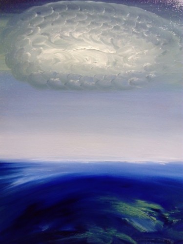 Painting titled "cloud" by Anton White, Original Artwork, Oil
