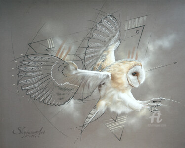 Drawing titled "ELAPHROS" by Skyzune Art, Original Artwork, Pastel