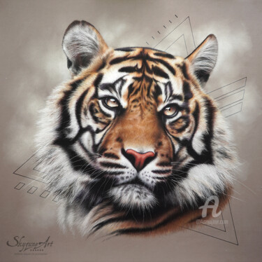 Drawing titled "KATECHEO" by Skyzune Art, Original Artwork, Pastel