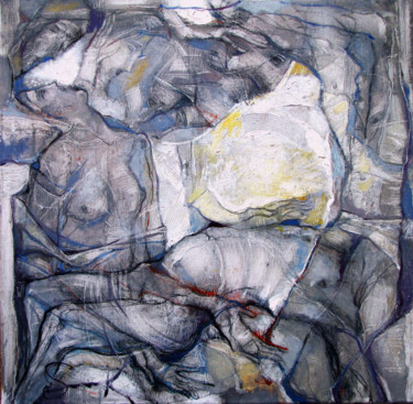 Painting titled ""Pieta"- cycle tiny…" by Slav Krivoshiev, Original Artwork