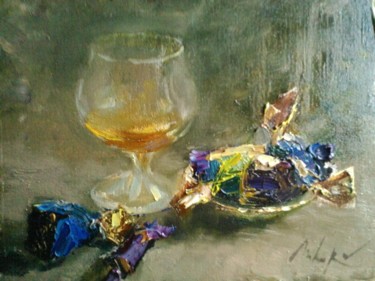 Painting titled "Завтрак" by Slava Makarov, Original Artwork, Oil