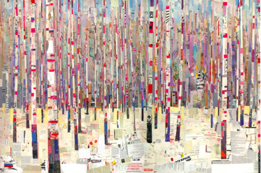 Colagens intitulada "forest" por Slava Zaitsev, Obras de arte originais, Colagens