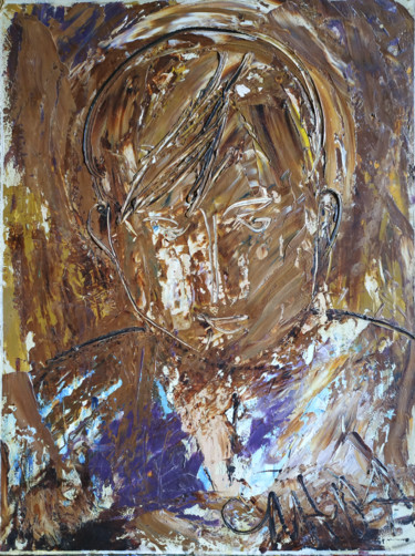 Peinture intitulée "Portrait of a Boy" par Vyacheslav Kostyuchenko, Œuvre d'art originale, Huile