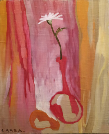 Painting titled "White flower" by Vyacheslav Kostyuchenko, Original Artwork, Oil
