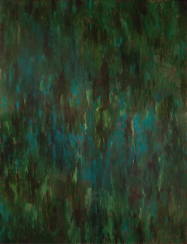 Peinture intitulée "Blue-green" par Vyacheslav Kostyuchenko, Œuvre d'art originale, Huile