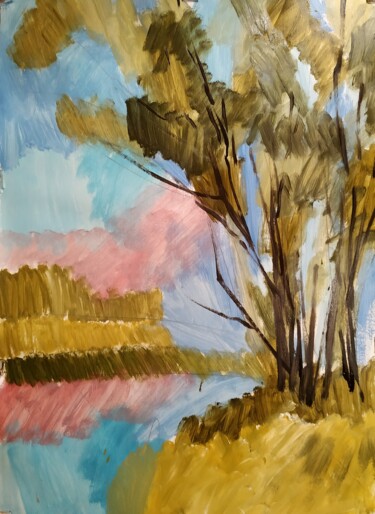 Malerei mit dem Titel ""Autumn morning"" von Vyacheslav Kostyuchenko, Original-Kunstwerk, Öl