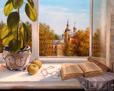 Painting titled "Бабье лето" by Slavak, Original Artwork, Oil