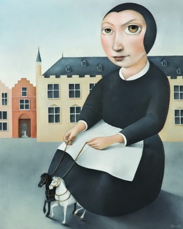 Malarstwo zatytułowany „Retired Cinderella” autorstwa Slavko Krunic, Oryginalna praca, Olej