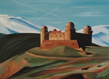 Pittura intitolato "Castillo de La Cala…" da Irina Ibragimova, Opera d'arte originale, Olio Montato su Telaio per barella in…