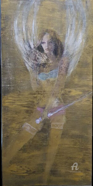 Malarstwo zatytułowany „Anioł stróż” autorstwa Sławek Kukorowski, Oryginalna praca, Akryl
