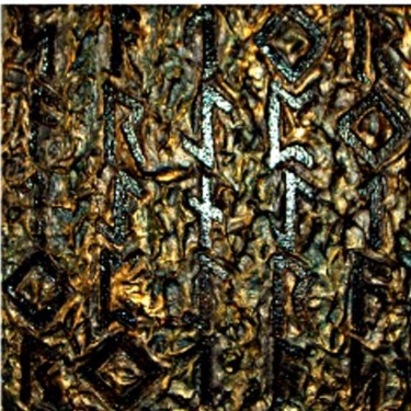 Peinture intitulée "carré de bronze" par Slharley, Œuvre d'art originale, Autre