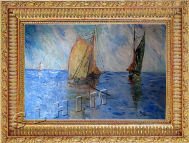 Peinture intitulée "barcas" par Slhim, Œuvre d'art originale