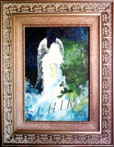 Pittura intitolato "GABRIEL, ARCANGEL" da Slhim, Opera d'arte originale