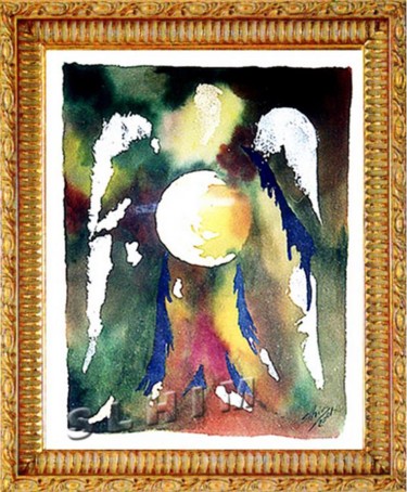 Painting titled "URIEL, ARCANGEL" by Slhim, Original Artwork