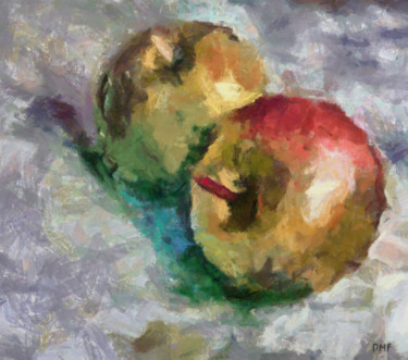 Peinture intitulée "Last Year's Apples" par Dragica Micki Fortuna, Œuvre d'art originale, Huile