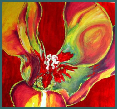 Painting titled "tulip" by Dragica Micki Fortuna, Original Artwork, Oil