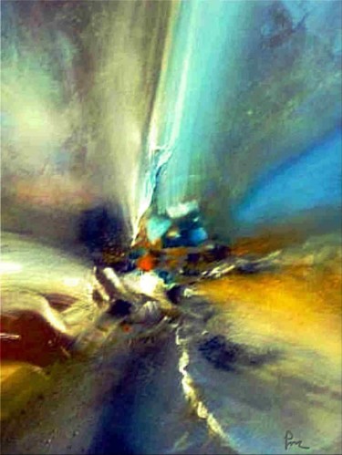 Painting titled "eruption I" by Dragica Micki Fortuna, Original Artwork, Oil