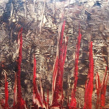 Malerei mit dem Titel "Inferno" von Dragica Micki Fortuna, Original-Kunstwerk